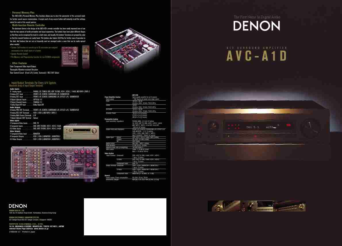 Denon Stereo System AVC - A 1 D-page_pdf